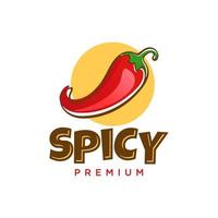 Chili Pepper Logo Template. Hot chili pepper design on white background. Vector illustration.