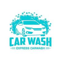 Car wash logo design template Royalty Free Vector Image