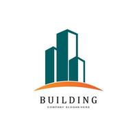 Urban building construction logo icon symbol, house, apartment, city view vector