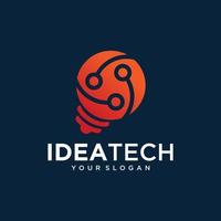 Creative Bulb Technology Logo Vector Template
