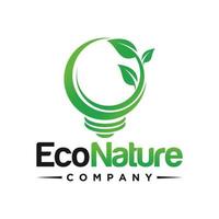 Ecology bulb lamp with leaf logo. Energy saving lamp symbol, icon. Eco Friendly, Eco world, green leaf, energy saving lamp symbol vector