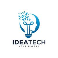 Creative Bulb Technology Logo Vector Template