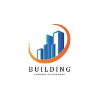 Urban building construction logo icon symbol, house, apartment, city view vector