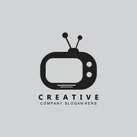 TV, LCD, LED, monitor logo vector icon to view movie channel