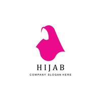 Muslim hijab woman logo vector icon covers