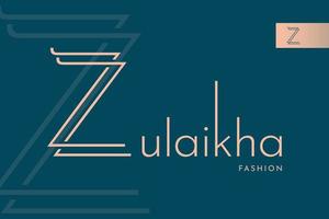 letter Z monogram vector logo design suitable for luxury and feminine brand