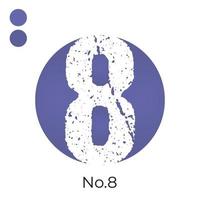 rough number eight in gradient very peri circle color vector design element