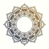 abstract traditional circle decoration mandala lotus frame vector design