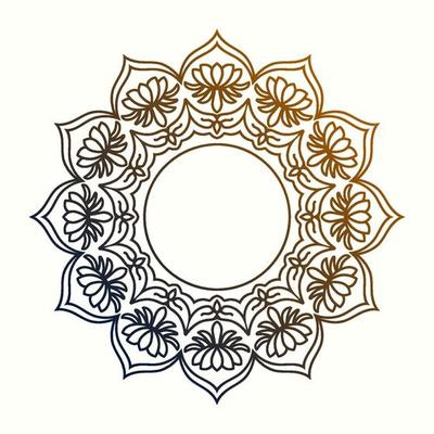 abstract traditional circle decoration mandala lotus frame vector design