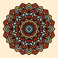 mandala art boho style abstract flower vintage color decorative vector design element