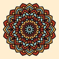 mandala arte boho estilo abstracto flor vintage color decorativo vector diseño elemento