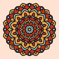 mandala art boho style abstract flower vintage color decorative vector design element