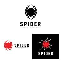 iconos vectoriales del logotipo de araña y telaraña, animales que hacen nidos, para halloween, disfraces vector