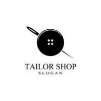 Vintage tailor shop logo icon symbol. Textile or industrial. Vector illustration concept