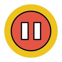 Trendy Pause Concepts vector