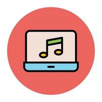 conceptos de música online vector