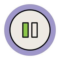 Trendy Pause Concepts vector