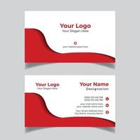 plantilla de tarjeta de visita profesional abstracta roja vector