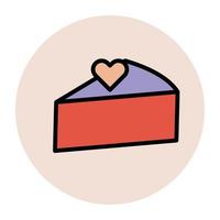 Conceptos de pastel de corazón vector