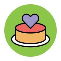Heart Cake Concepts vector