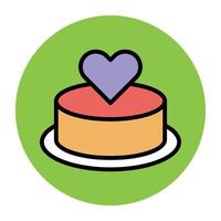 Heart Cake Concepts vector