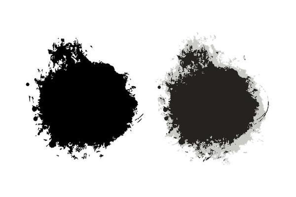 Black Distress Brushes. Grunge Texture. Splash Banner. vector illustration.