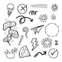 Doodle element vector set, for concept design.