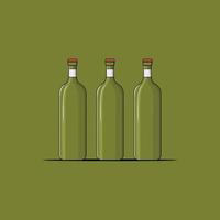 Vector of Bottle flat design