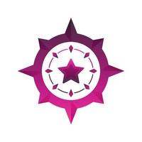 compass star logo element design template icon vector