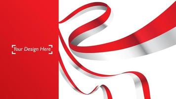 Indonesian independence day background template with empty space for text design vector