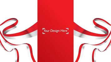 Indonesian independence day background template with empty space for text design vector