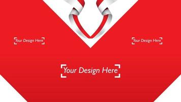 Indonesian patriotic background template with empty space for text, design, Holidays, Independence Day. Welcome to Indonesia concept - Vector