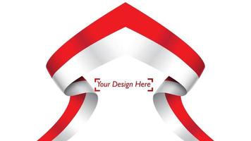 Indonesian independence day background template with empty space for text design vector
