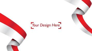 Indonesian independence day background template with empty space for text design vector