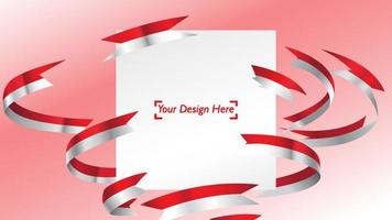 Indonesian independence day background template with empty space for text design vector