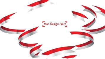 Indonesian patriotic background template with empty space for text, design, Holidays, Independence Day. Welcome to Indonesia concept - Vector