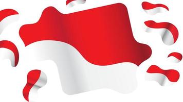 Indonesian independence day background template with empty space for text design vector