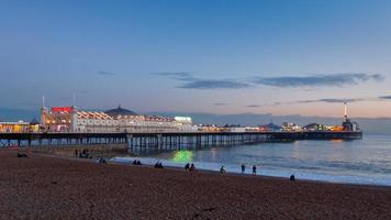 BRIGHTON, EAST SUSSEX, UK, 2018. View of Brighton Pier in Brighton East Sussex on January 26, 2018. Unidentified people. photo