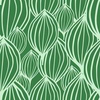 Exotic outline leaves seamless pattern. Abstract floral background. vector