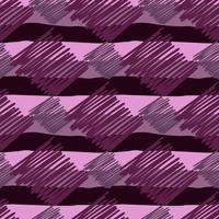 Brushstrokes and thin stripes seamless pattern. Cross Hatching endless background. Grunge backdrop. vector