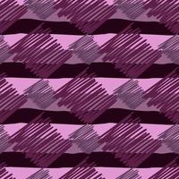 Brushstrokes and thin stripes seamless pattern. Cross Hatching endless background. Grunge backdrop. vector