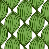 Exotic outline leaves seamless pattern. Abstract floral background. vector