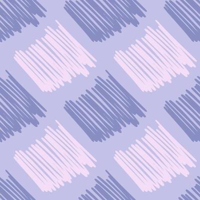 Brushstrokes and thin stripes seamless pattern. Cross Hatching endless background. Grunge backdrop.
