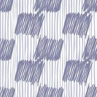 Brushstrokes and thin stripes seamless pattern. Cross Hatching endless background. Grunge backdrop. vector