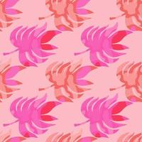 Rainforest palm leaves tropical seamless pattern. Abstract leaf endless wallpaper. vector