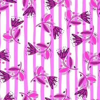patrón impecable con flores y hojas al estilo popular. arte ingenuo. papel pintado floral abstracto vector