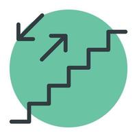 conceptos modernos de escaleras mecánicas vector