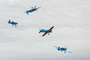 Shoreham-by-Sea, West Sussex, UK, 2005. RAF Blades flying team photo