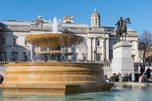 London, UK, 2015. View of Trafalgar Square in London photo