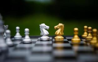 Chess, board games for concepts and contests, and strategies for business success ideas photo